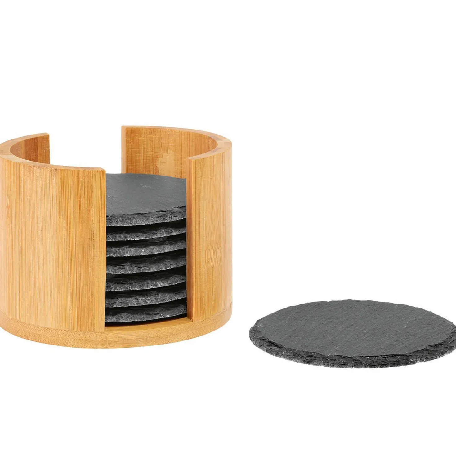 Naturschiefer-Untersetzer Set 8-teilig in Box WESTMARK