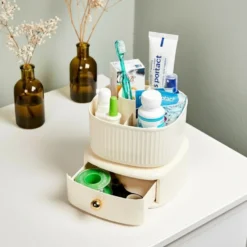Organizer-Box fürs Badezimmer, drehbar