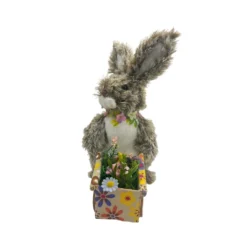 Osterdeko Hase mit Schubkarre