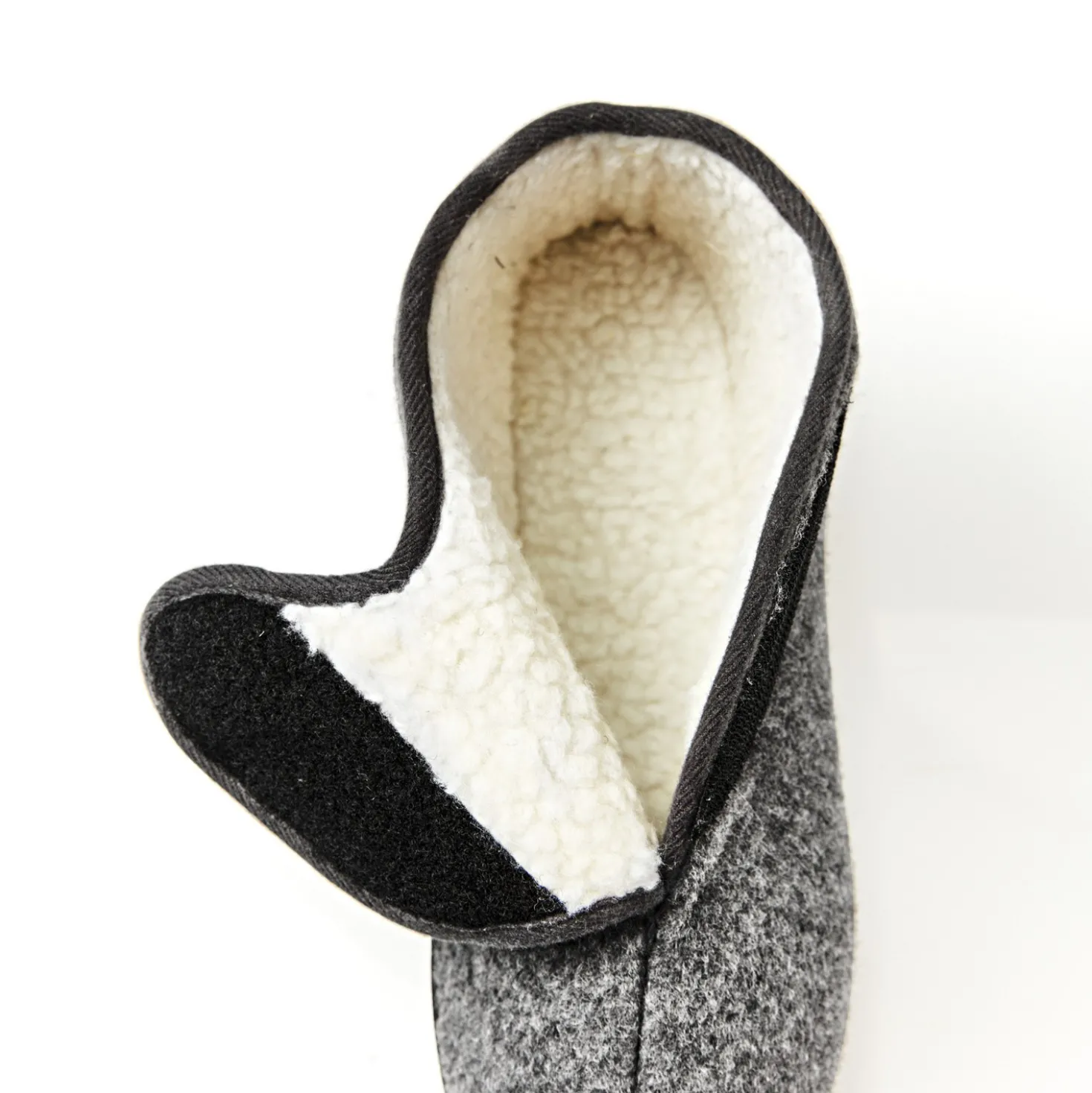 Pantoffel dunkelgrau