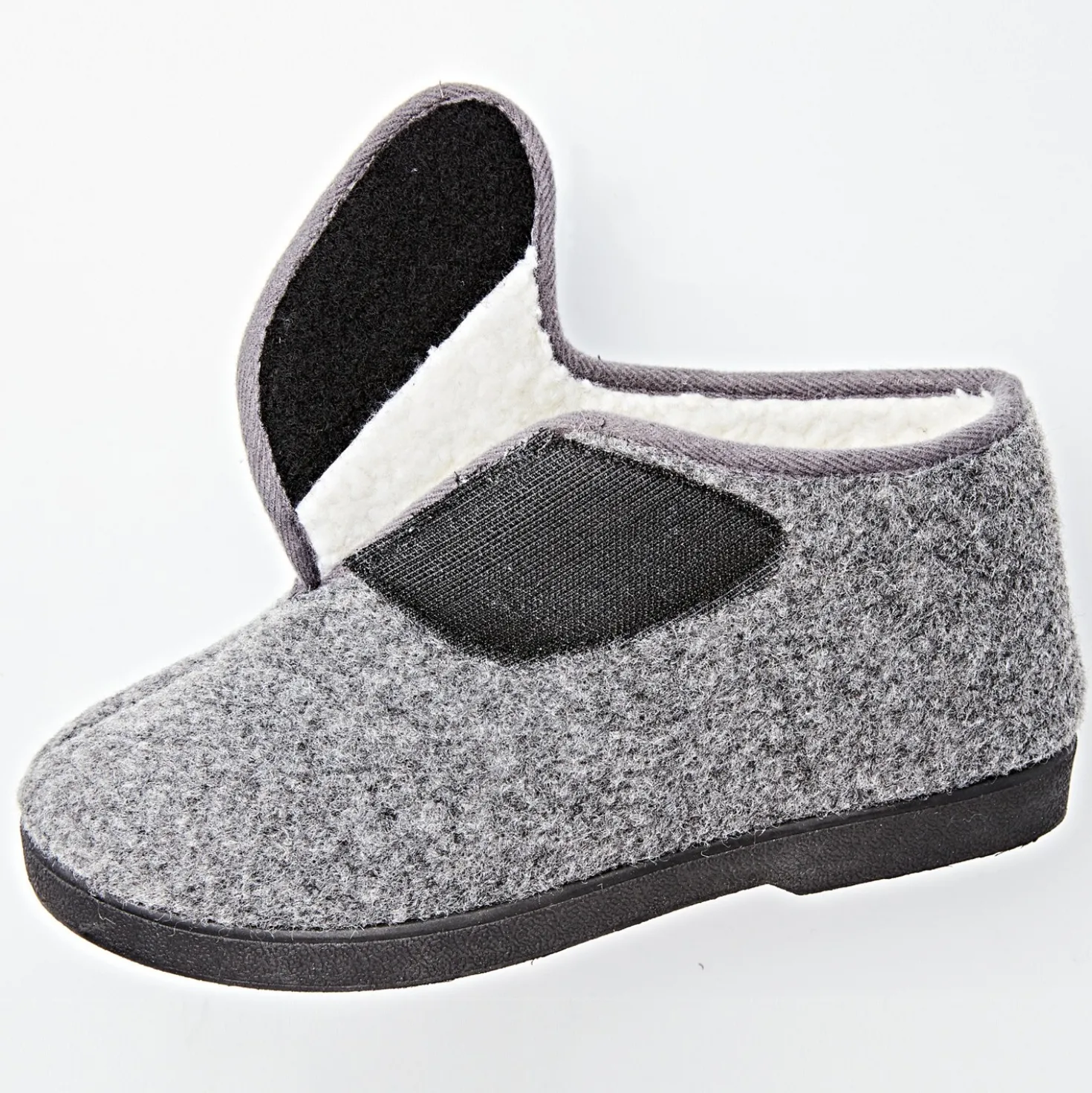 Pantoffel dunkelgrau