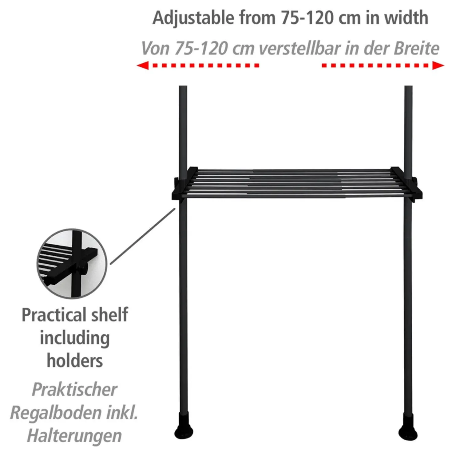 Regalboden Herkules Schwarz WENKO