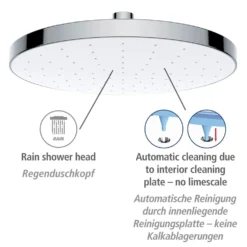 Regenduschkopf „Automatic Cleaning“ WENKO, Ø 22,5 cm