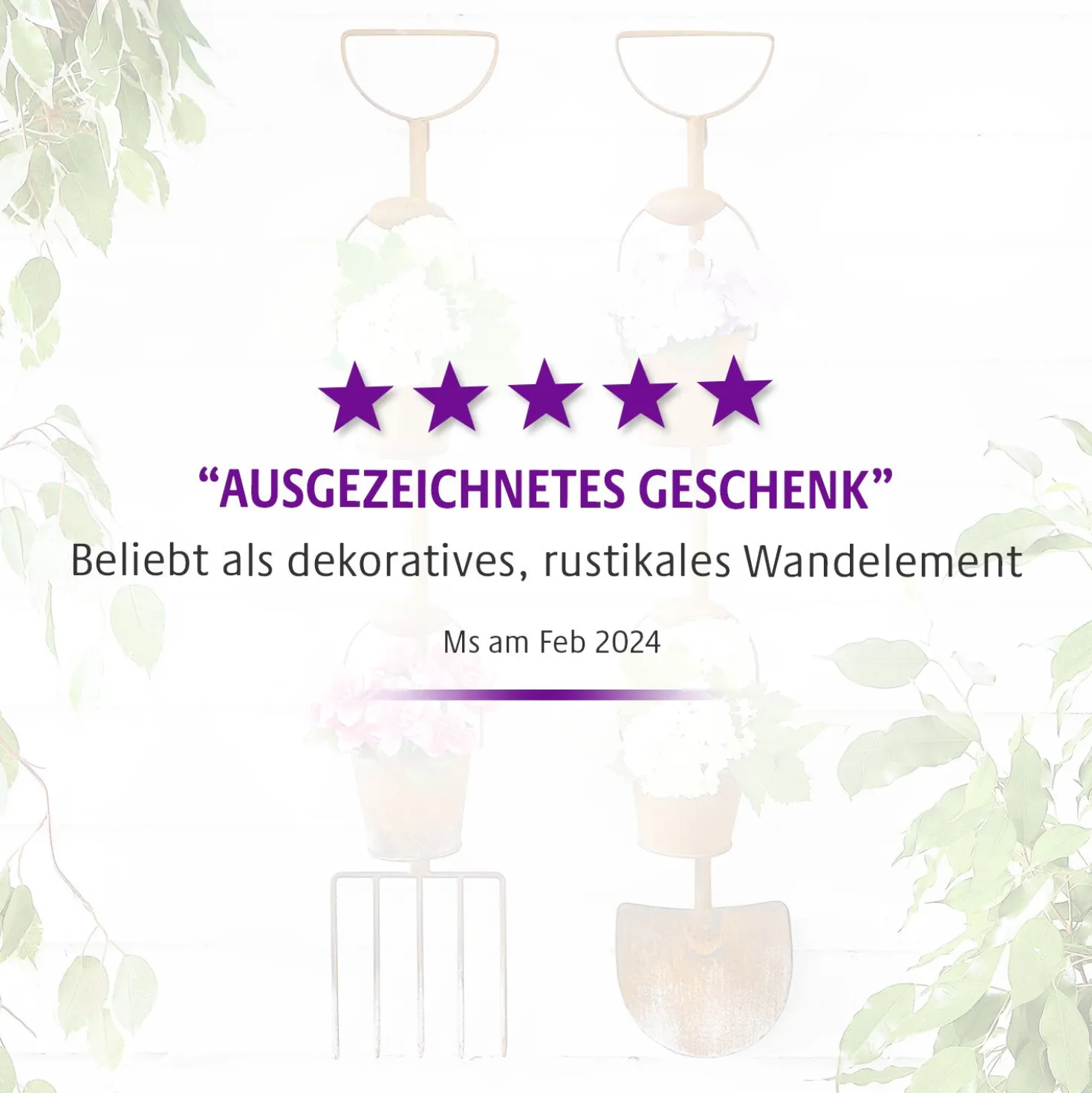 Rustikale Pflanzgefäße "Schaufel + Forke" 2er-Set Gainsborough