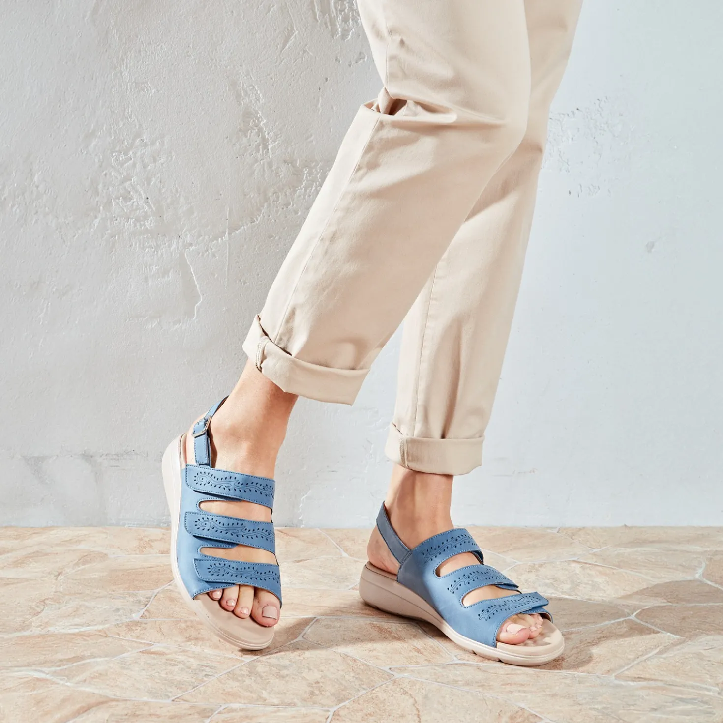 Sandale "Andrea" blau