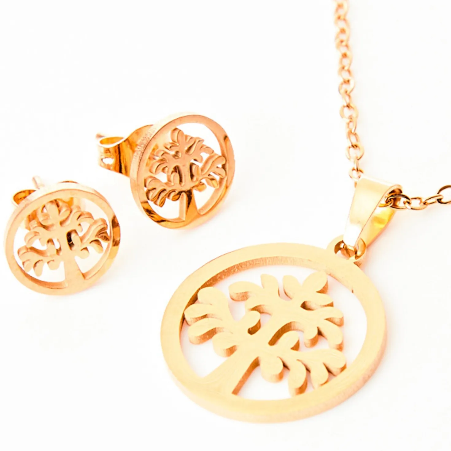 Schmuckset "Lebensbaum" Kette + Ohrstecker
