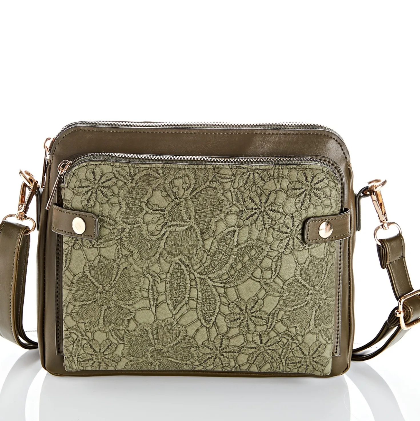 Schultertasche "Amelie" dunkelgrün Amélie di Santi