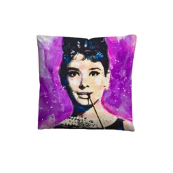SID MAURER Mikrofaser Bettwäsche Audrey Hepburn viola, 1x 155x220 cm + 1x 80x80 cm