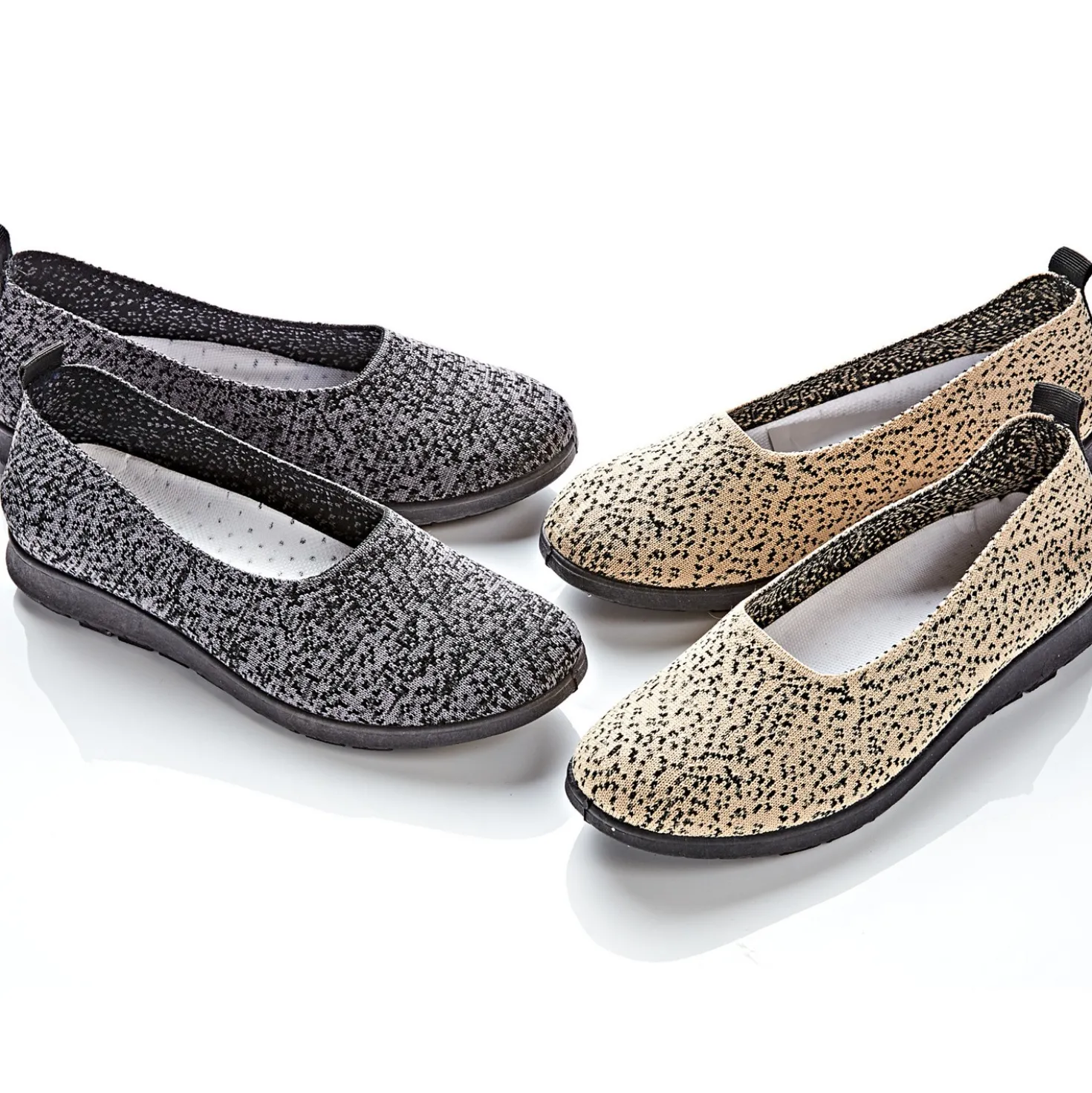 Soft-Slipper "Vicky" grau-schwarz
