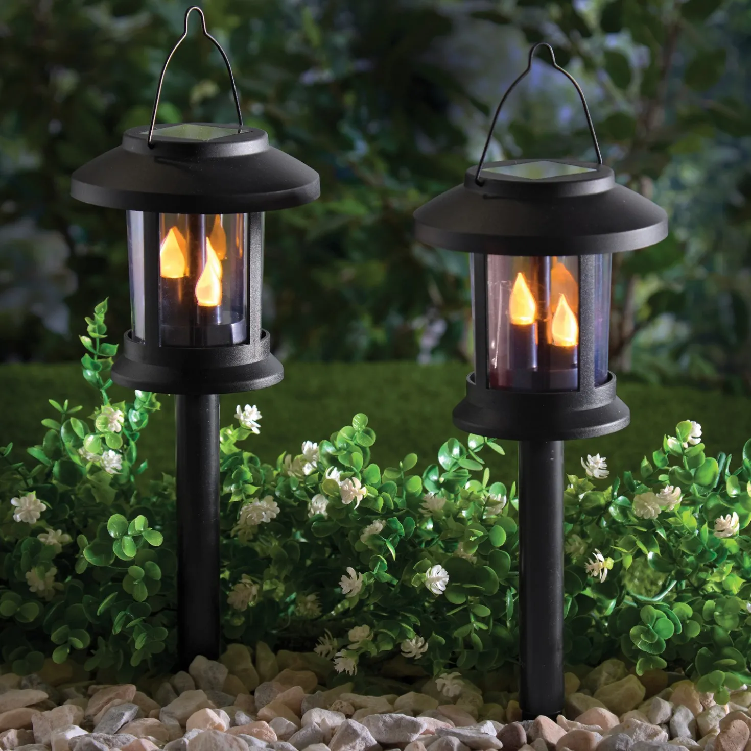 Solar-Laternen 3-in-1 mit Steckstab 2er-Set Gainsborough