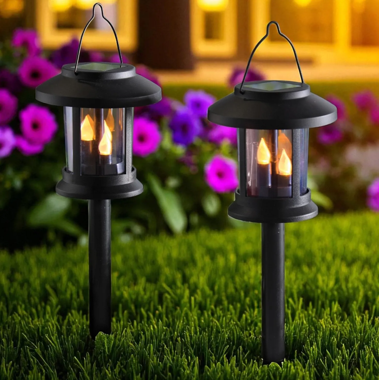 Solar-Laternen 3-in-1 mit Steckstab 2er-Set Gainsborough