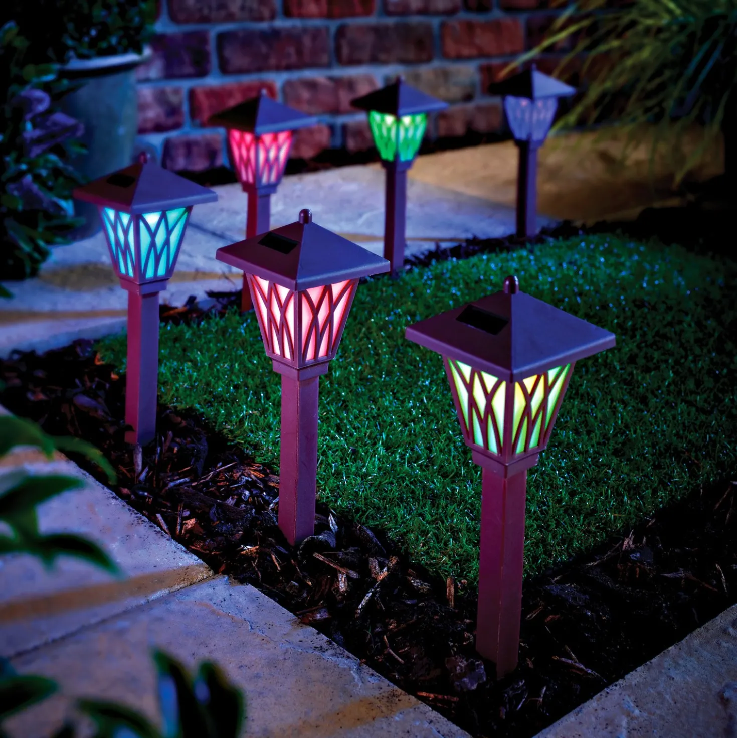 Solar-Standleuchte mit Farbwechsel 6er-Set Gainsborough