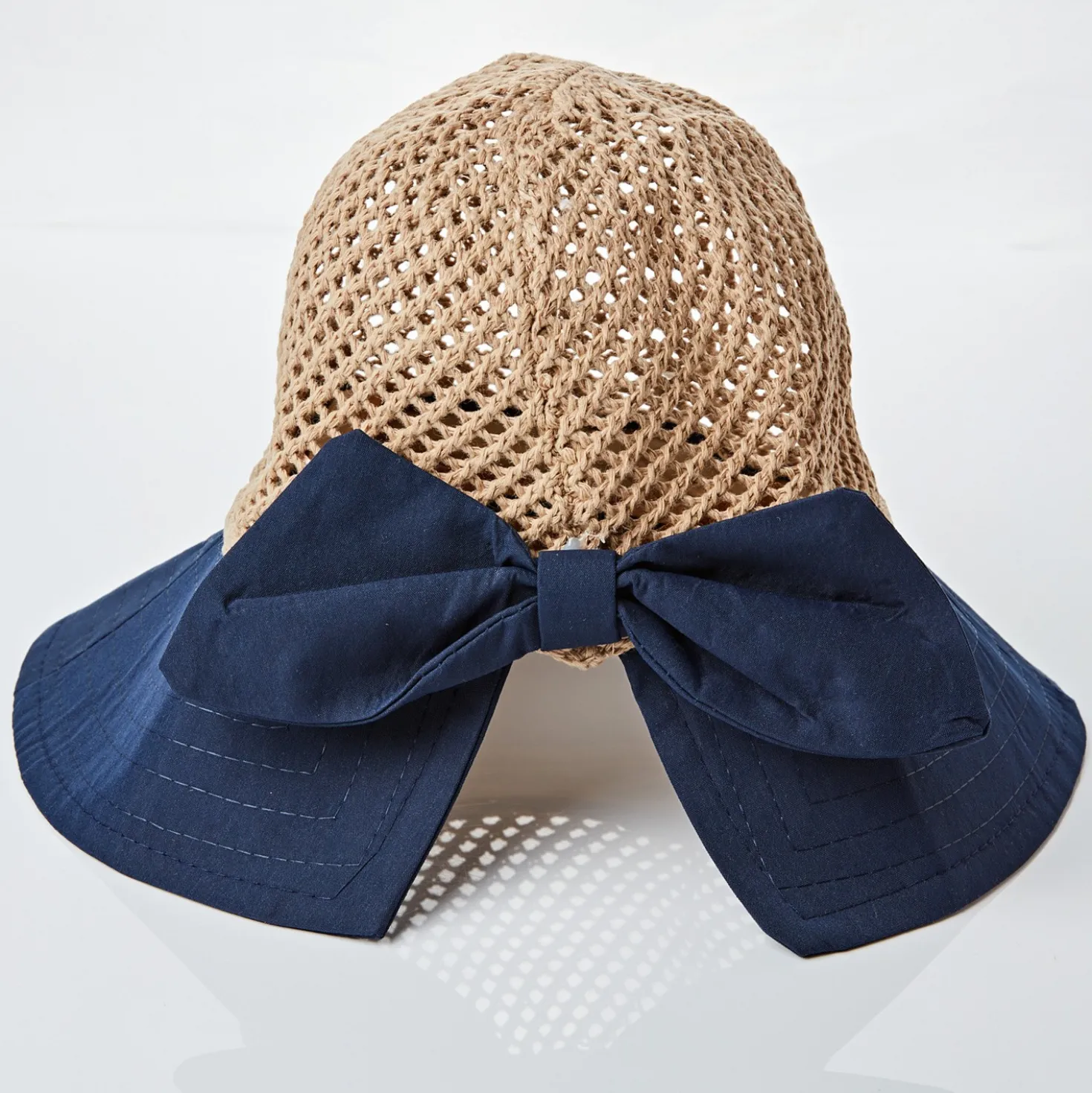 Sommerhut blaue Schleife
