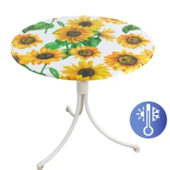 Spanntischdecke Sonnenblumen Ø 70–86 cm