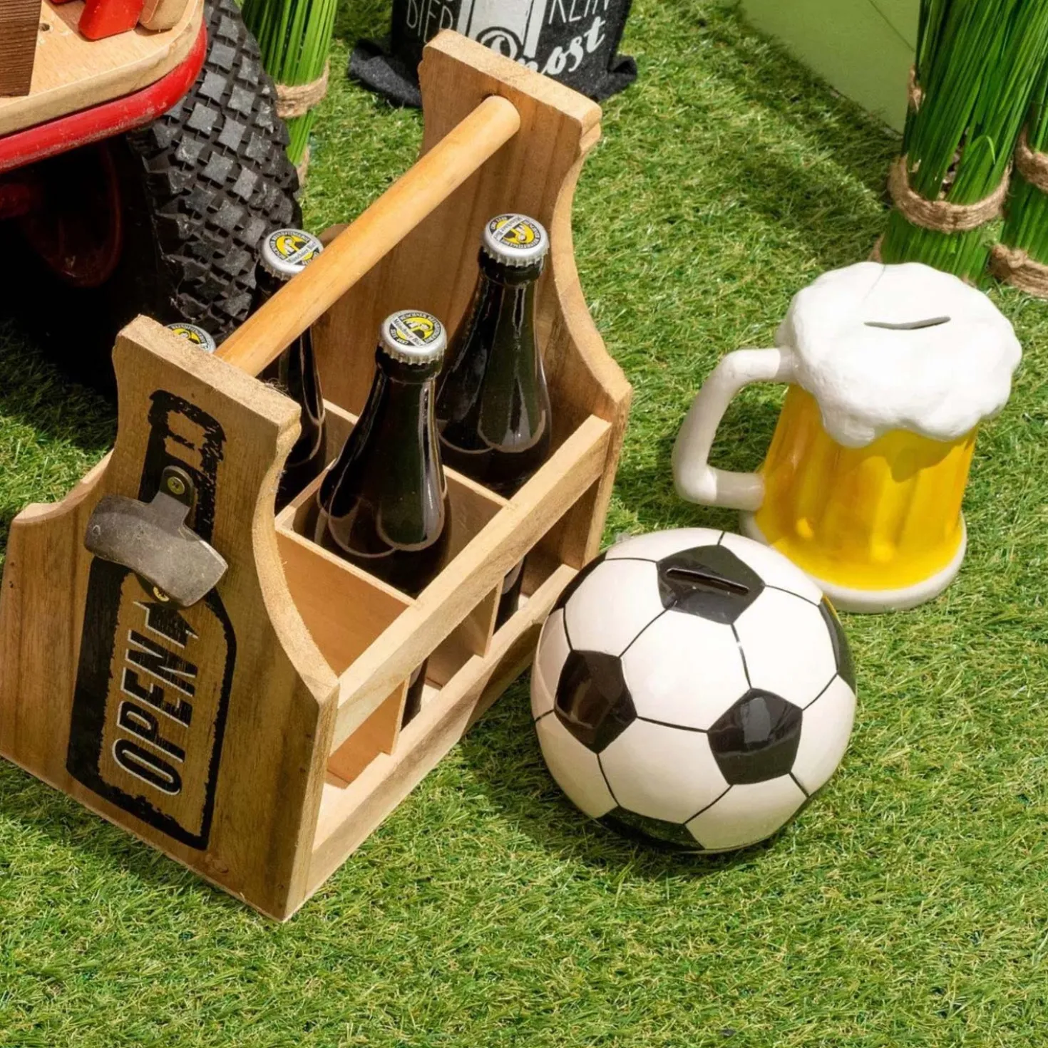 Spardose "Bierkrug" aus Keramik