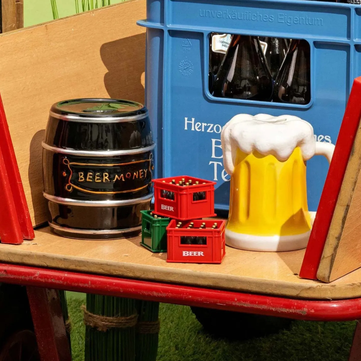 Spardose "Bierkrug" aus Keramik