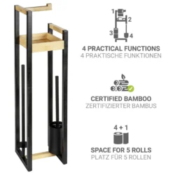 Stand WC-Garnitur 4-in-1 „Braidi“ Bambus WENKO