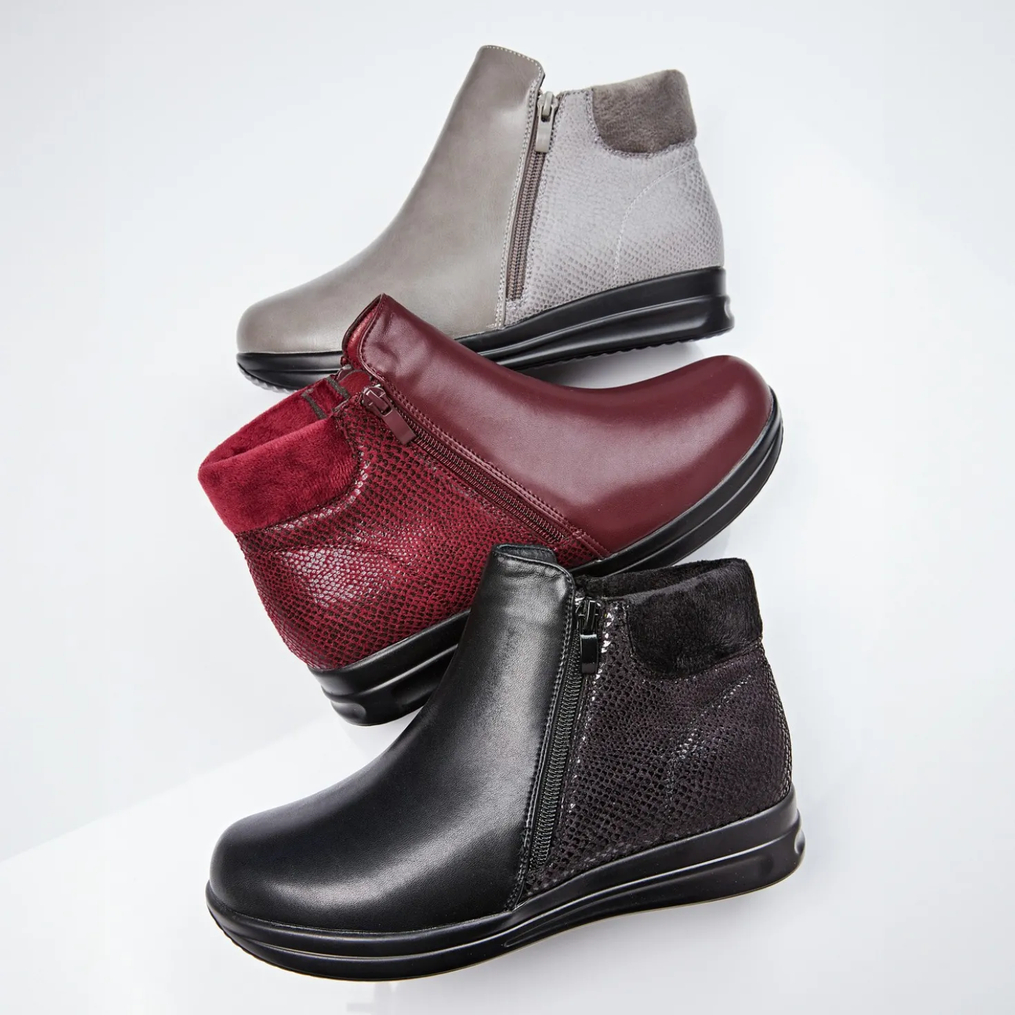 Stiefelette "Olga" bordeaux