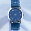 Stretch-Armbanduhr blau