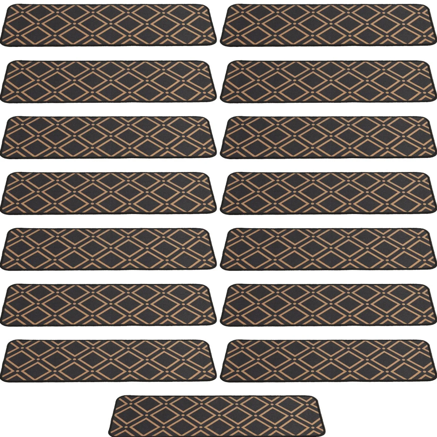 Stufenmatten schwarz 15er-Set Eldo