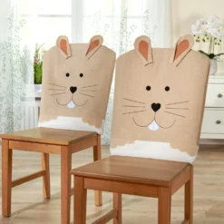 Stuhlhusse Hase beige