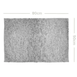Supersoft-Badematte grau