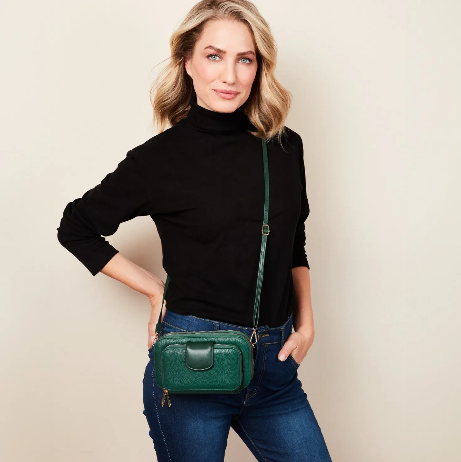 Tasche "Suse" 2-in-1 dunkelgrün