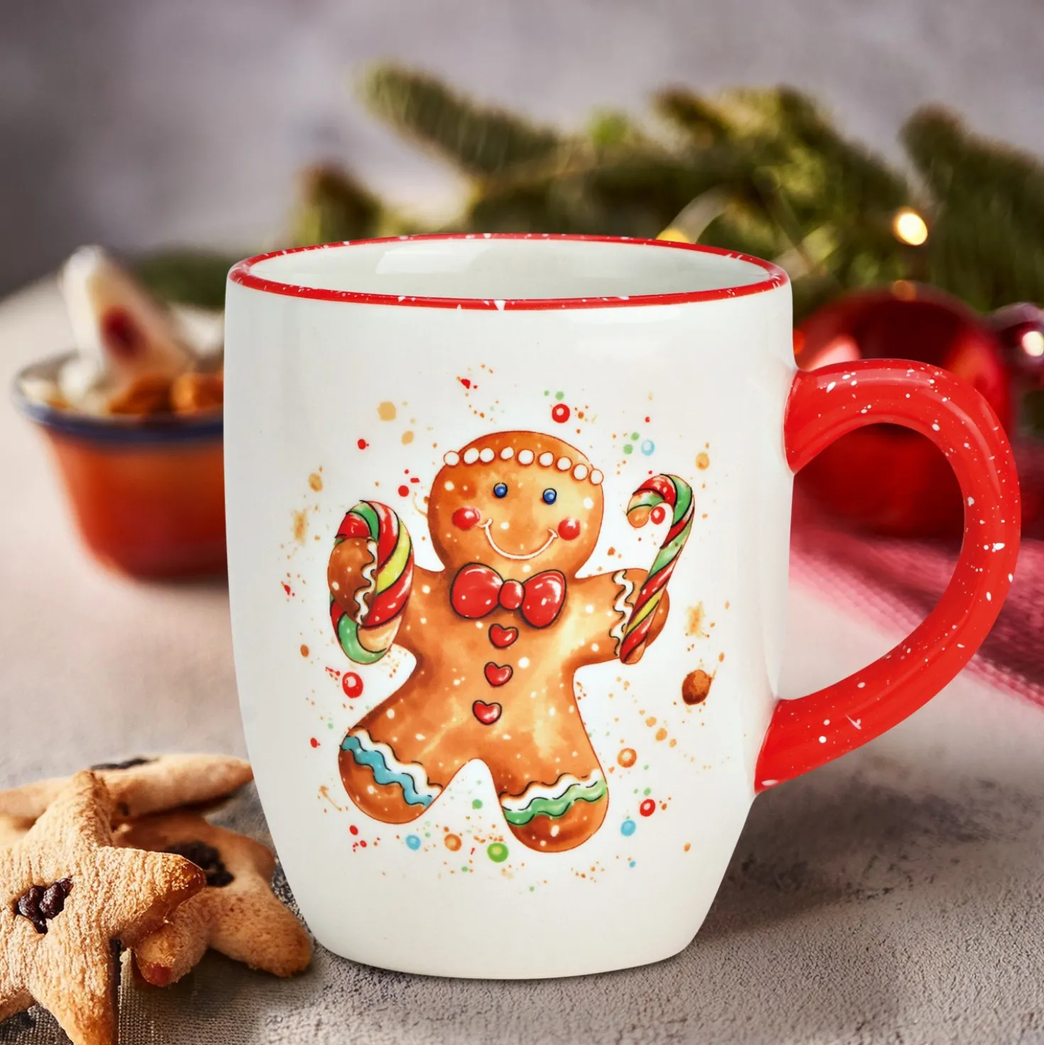 Tasse Lebkuchenfigur aus Keramik