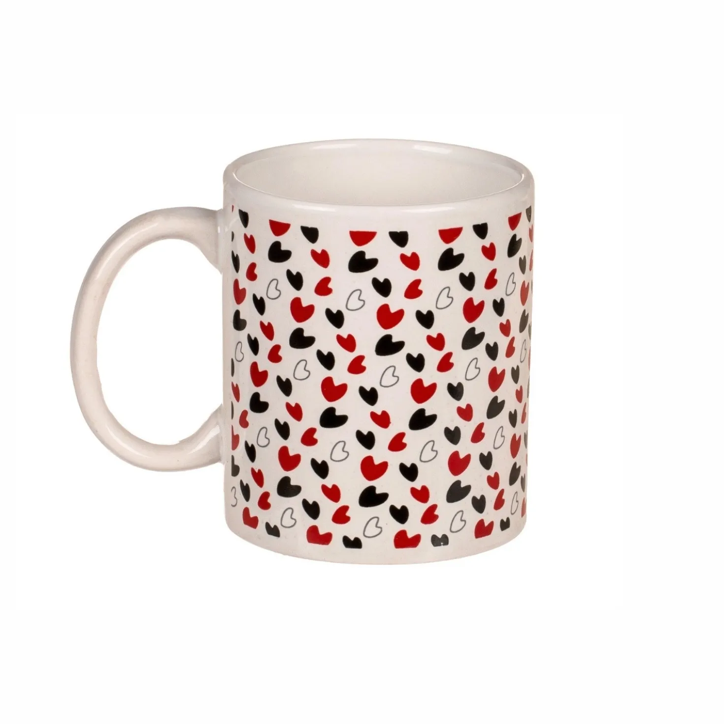 Tasse mit Herzchen & Plüschteddy im Geschenkkarton