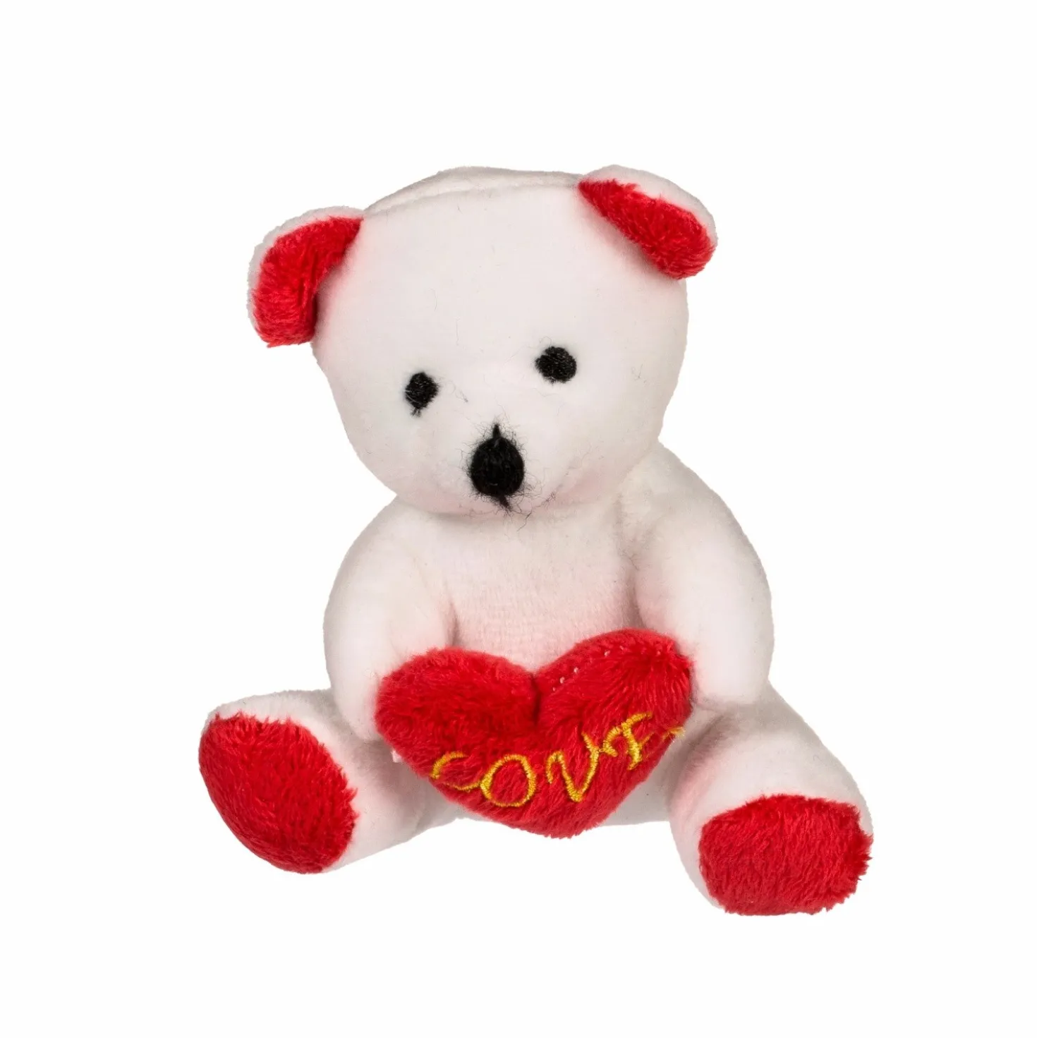 Tasse mit Herzchen & Plüschteddy im Geschenkkarton