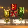 Teelichthalter Glas-Kelch smaragdgrün Eldo