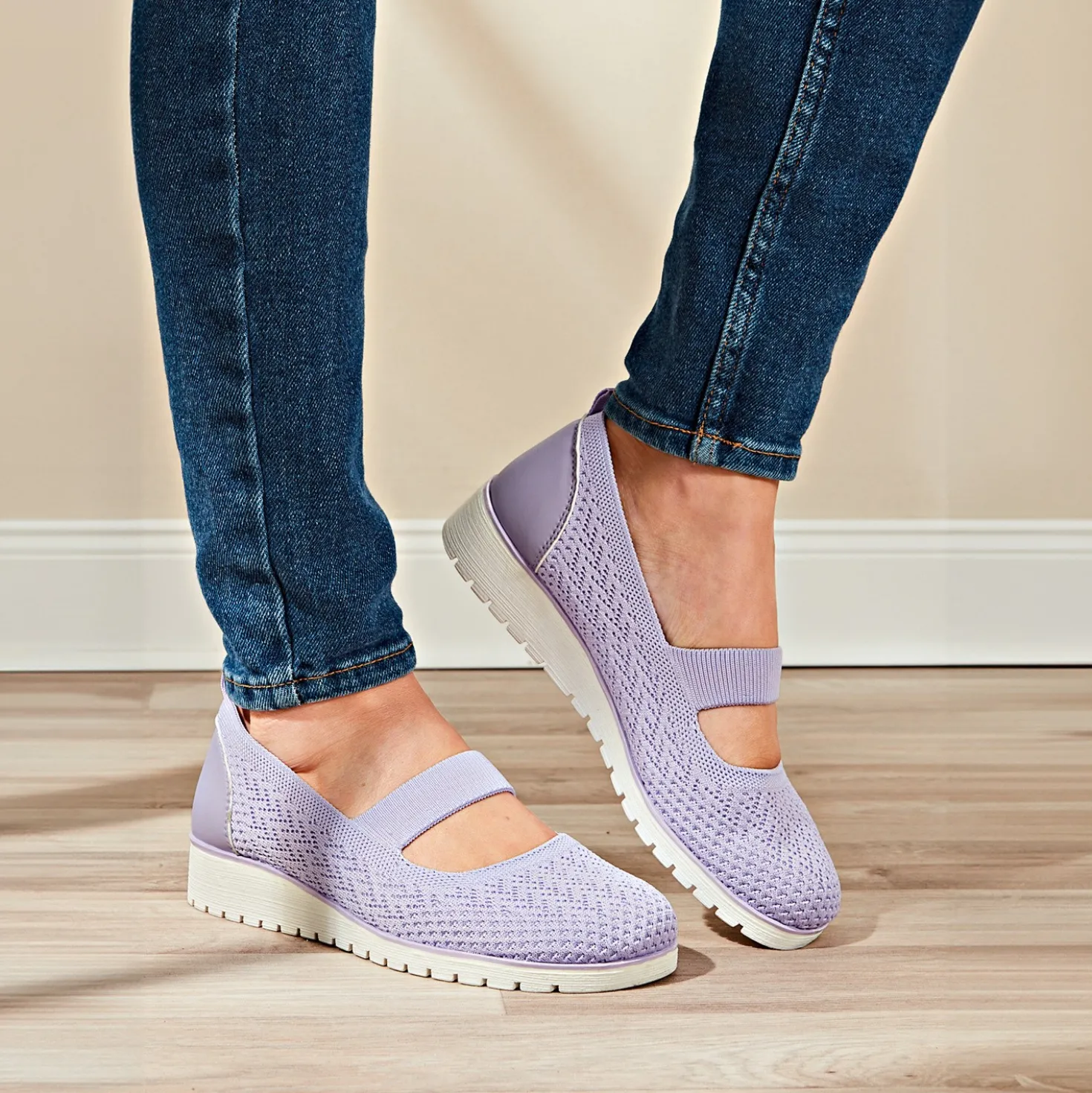 Textil-Slipper "Janine" lila Amélie di Santi