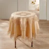 Tischdecke mit Spitzenborte creme Ø 160 cm Eldo