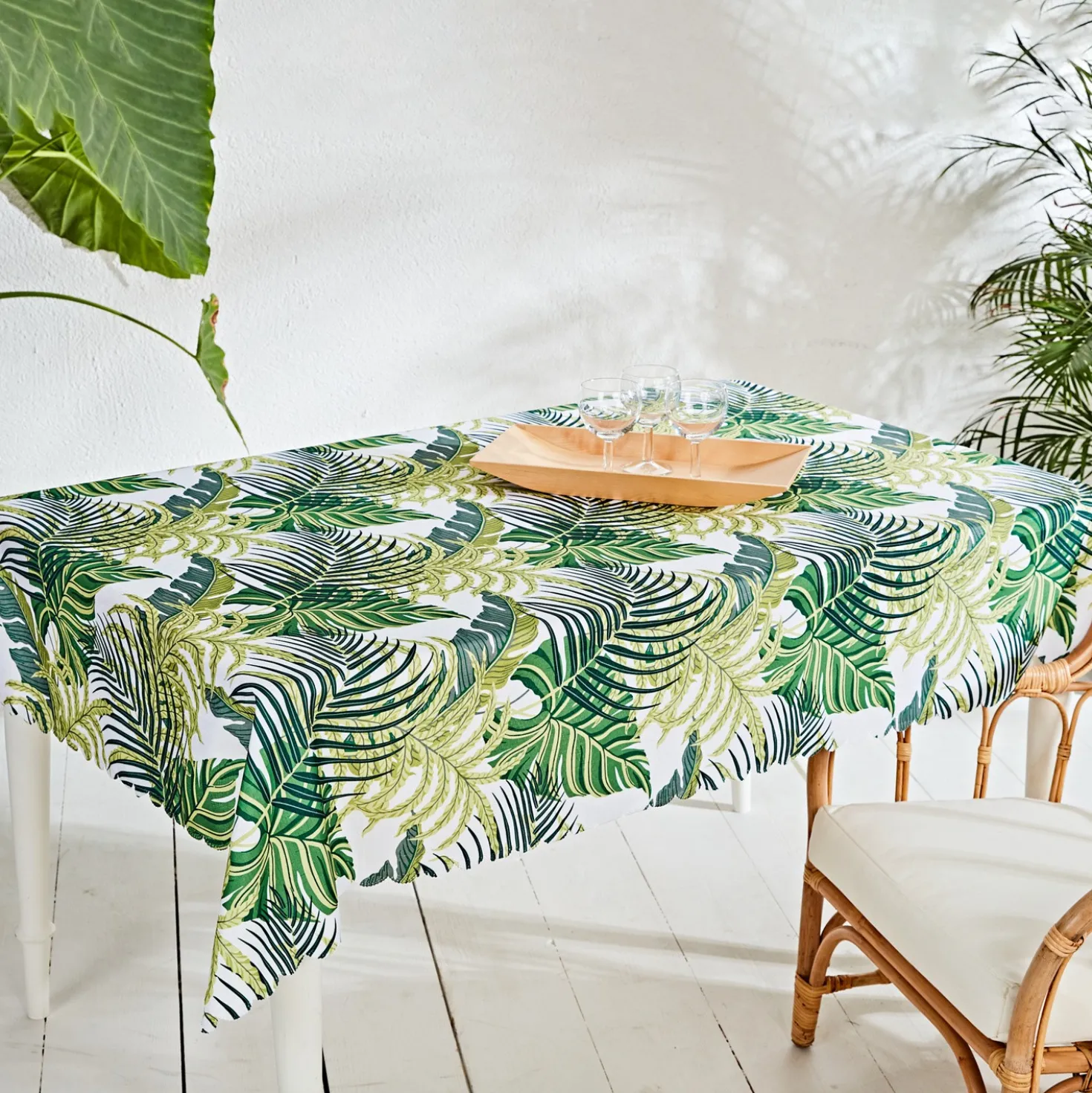 Tischdecke "Palmwedel", 130x160cm