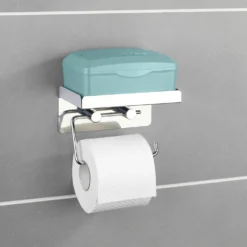 Toilettenpapierhalter 2-in-1 Edelstahl WENKO