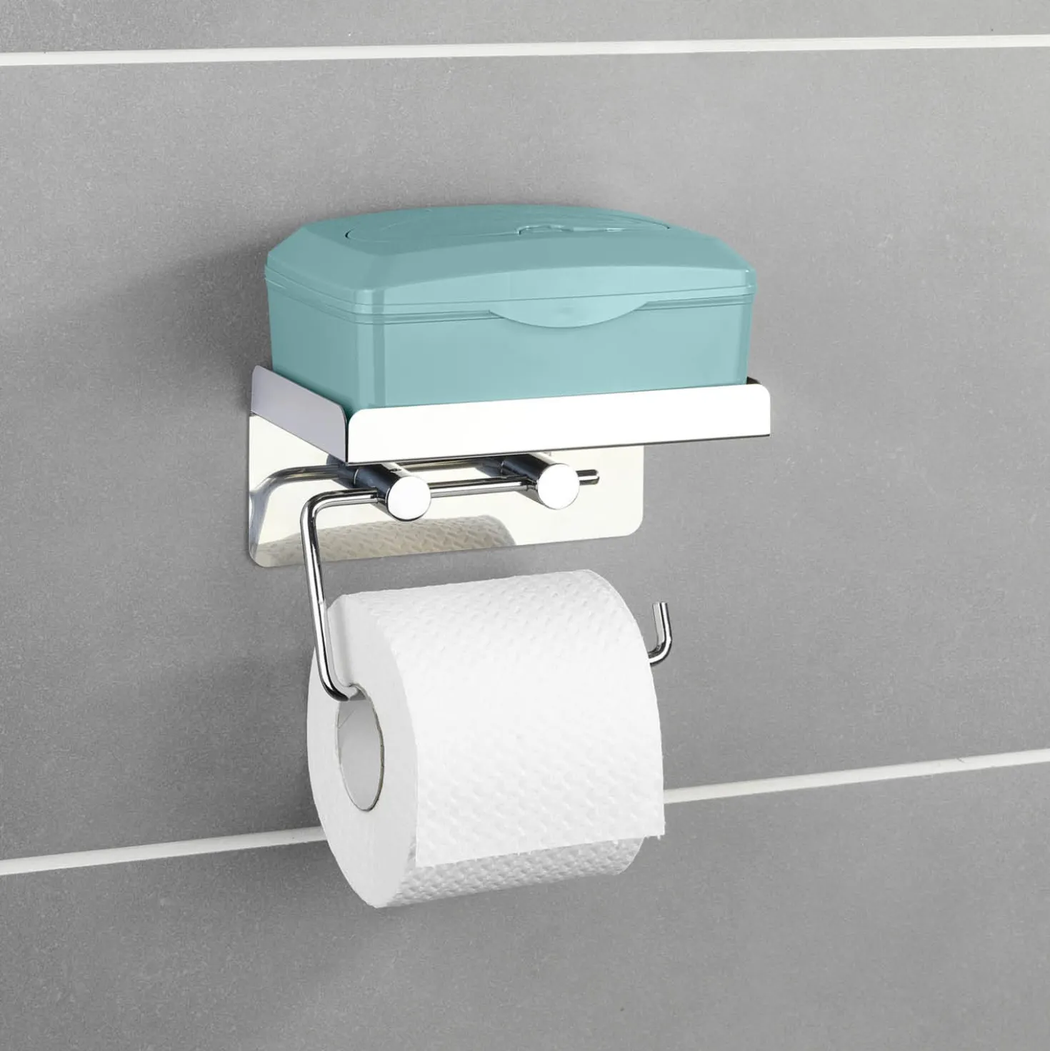 Toilettenpapierhalter 2-in-1 Edelstahl WENKO