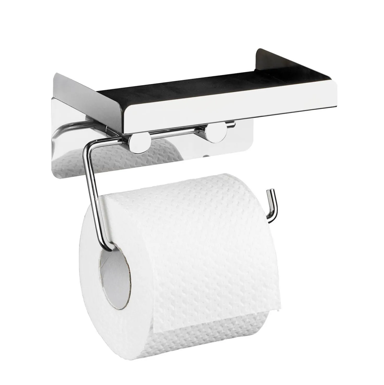 Toilettenpapierhalter 2-in-1 Edelstahl WENKO