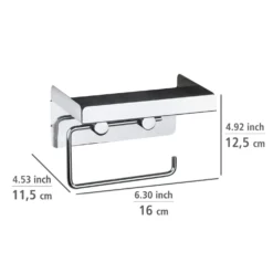 Toilettenpapierhalter 2-in-1 Edelstahl WENKO