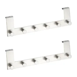 Türgarderobe „Celano“, 2er Set, Edelstahl satiniert WENKO