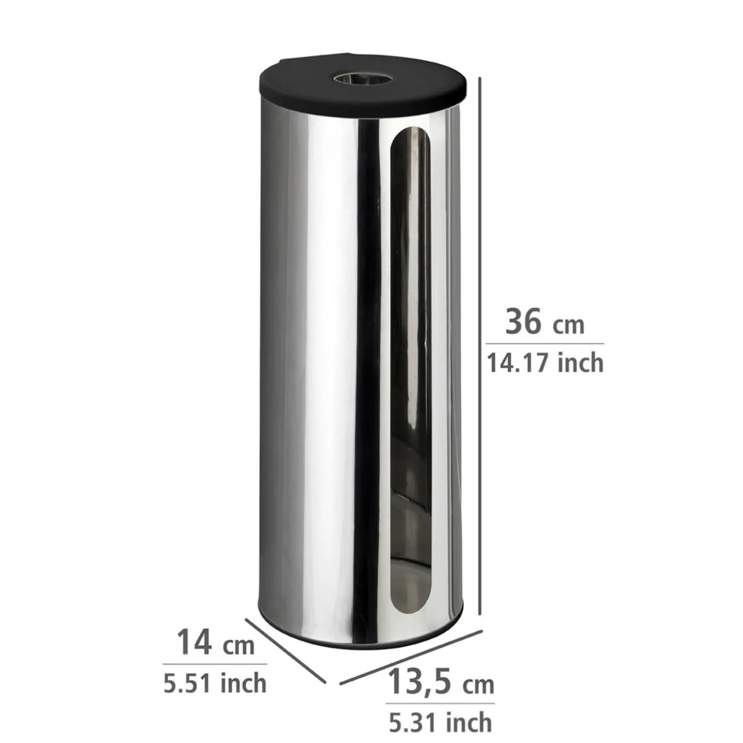 Turbo-Loc® Ersatzrollenhalter „Detroit“ Edelstahl WENKO