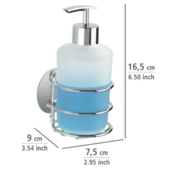 Turbo-Loc® Set: Seifenspender & Zahnputzbecher, weiß satiniert WENKO