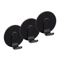 Turbo-Loc® Wandhaken „Bivio“, 3er Set, schwarz matt WENKO