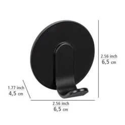 Turbo-Loc® Wandhaken „Bivio“, 3er Set, schwarz matt WENKO