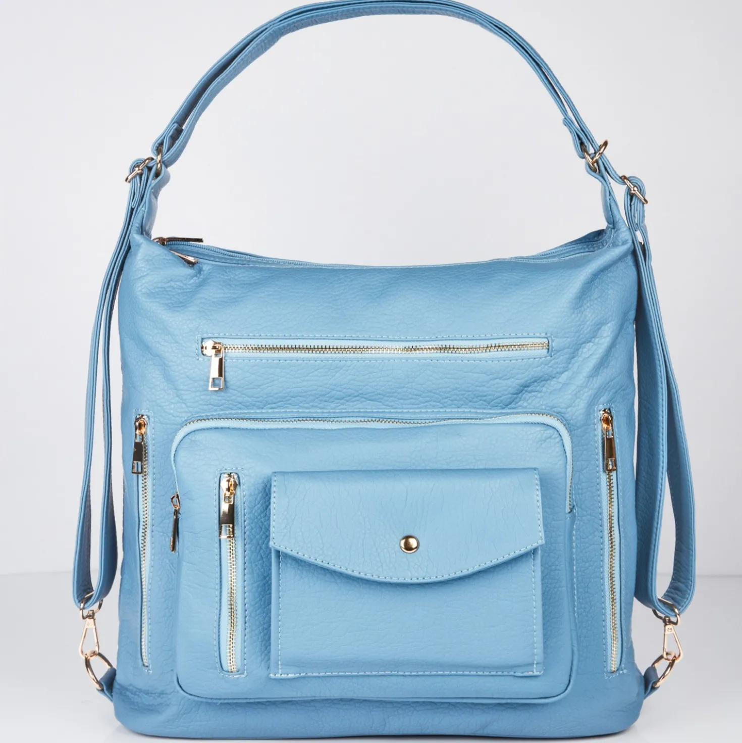 Umhängetasche "Anika" 2-in-1 Rucksack hellblau Amélie di Santi