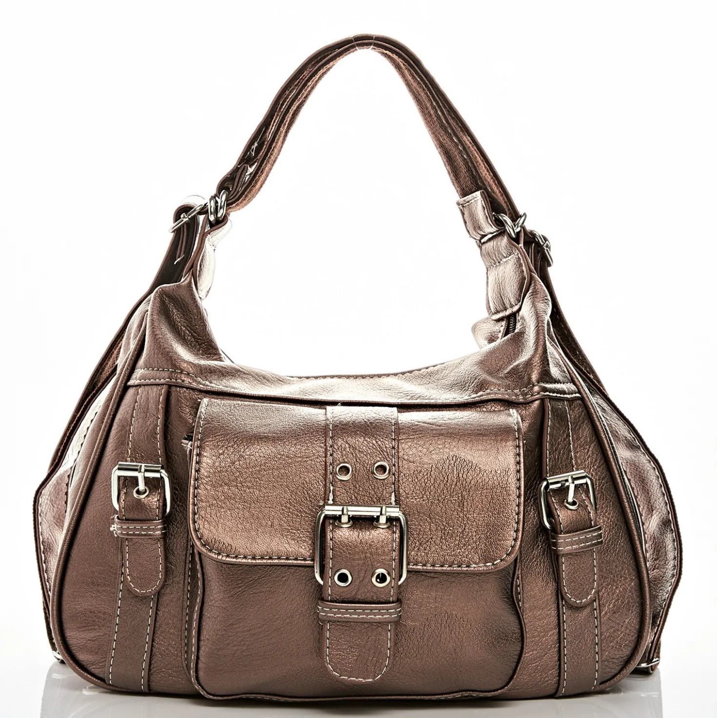 Umhängetasche "Tara" 2-in-1 Rucksack bronze-metallic