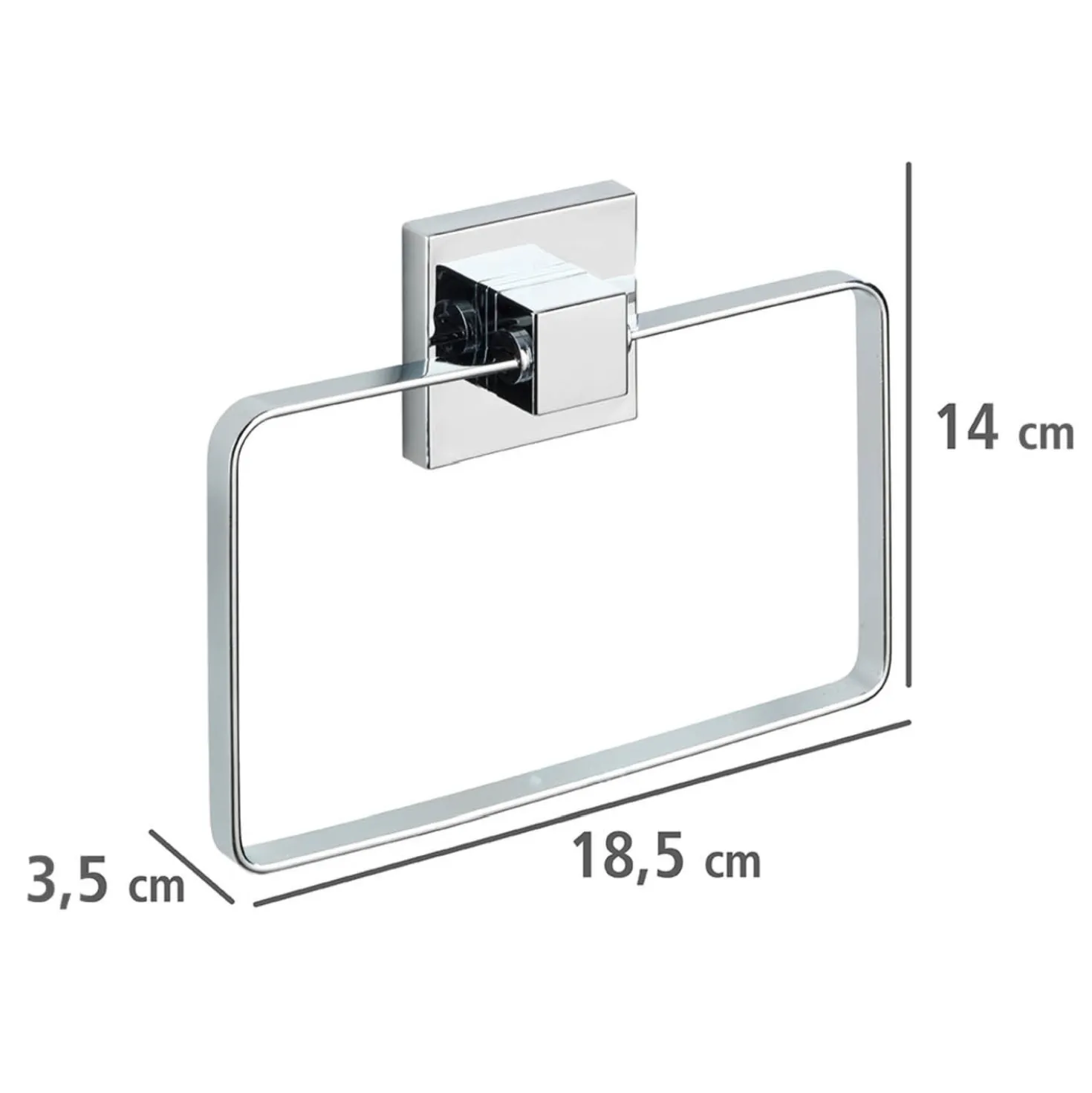 Vacuum-Loc® Handtuchring „Quadro“, Edelstahl WENKO