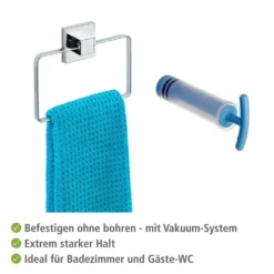 Vacuum-Loc® Handtuchring „Quadro“, Edelstahl WENKO