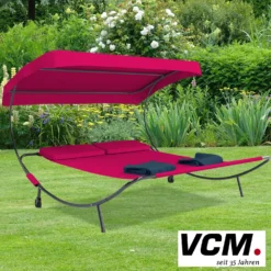 VCM Doppelliege Gartenliege 