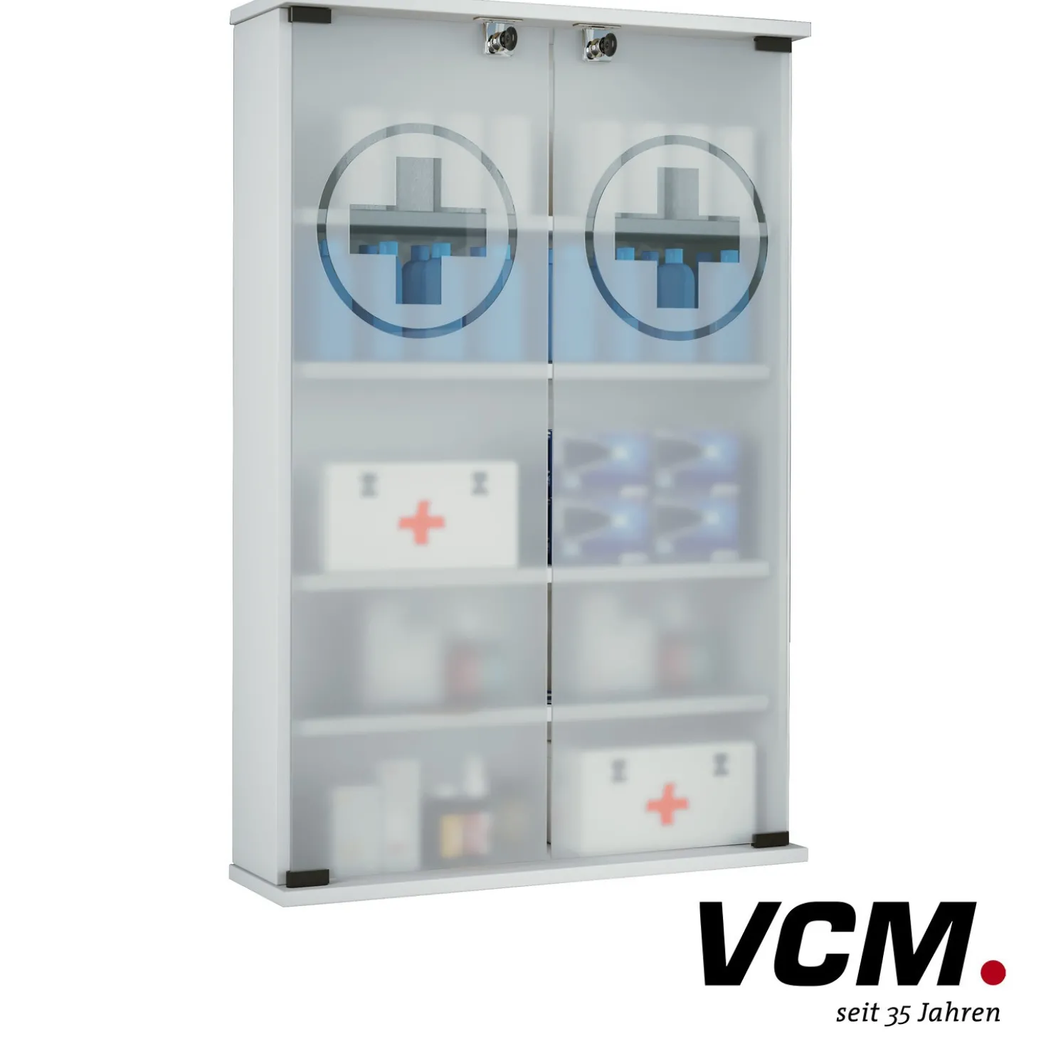 VCM Medizinschrank "Honula" Weiß