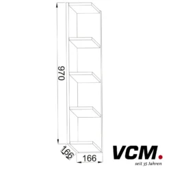 VCM Regal "Honsa-Stand" Weiß
